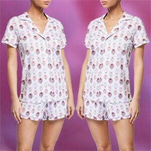 roller rabbit • women’s woolies polo pajama set **top only** sheep print l